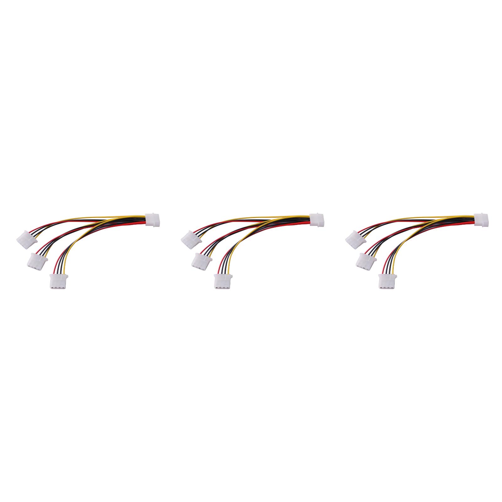 3 pcs CPU 4 PIN Fan Extention Cables Adapter Cable Computer Case ...