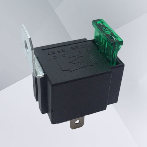 30A 12VDC Starting Relay On/Off Car Auto Isolator Relay Automotive Relays Contactor with Fuse Wire for Car (Black)