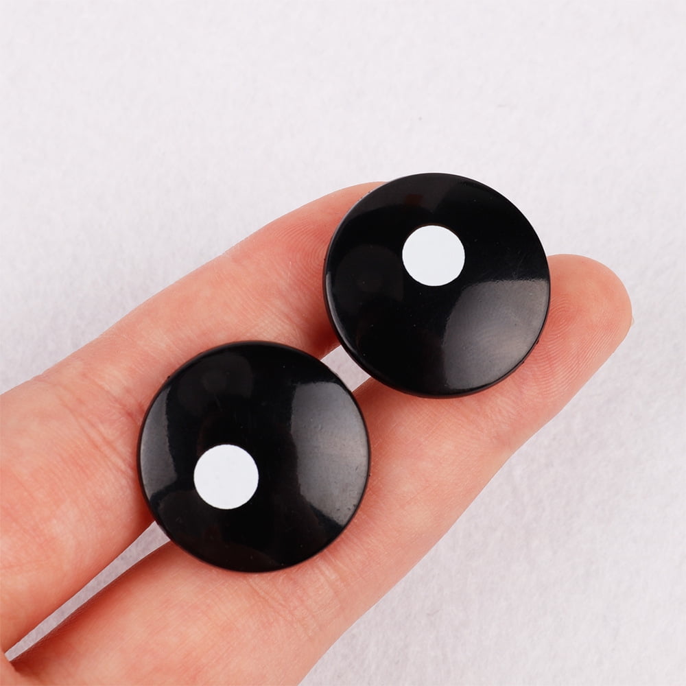 HOMEMAXS 30 Pair of Doll DIY Eyes Black Plastic Craft Dolls Eyes DIY