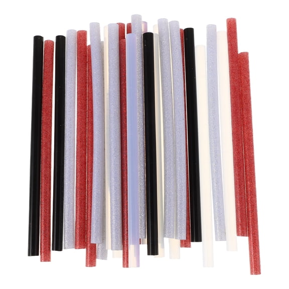 30pcs Colored Hot Glue Sticks for Crafting Melting Adhesive Sticks for DIY Projects Art and Glitter