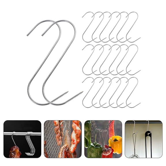 HOMEMAXS  30 Pcs Hooks for Hanging Heavy Duty Long-lasting Meat Convenient
