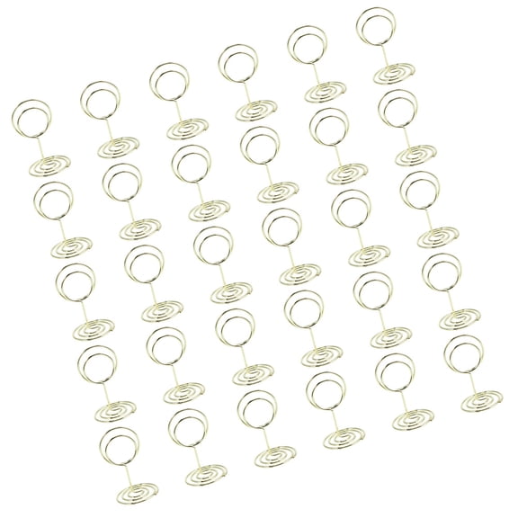 HOMEMAXS  30 Pcs Place Card Holder Picture Holders for Tables Markers Golden