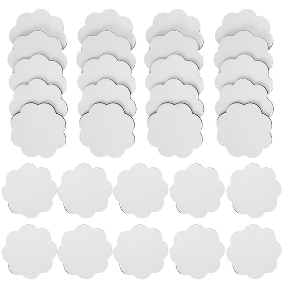 HOMEMAXS  30 Pcs Sublimation Blanks Cup Coasters for Drinks Car White