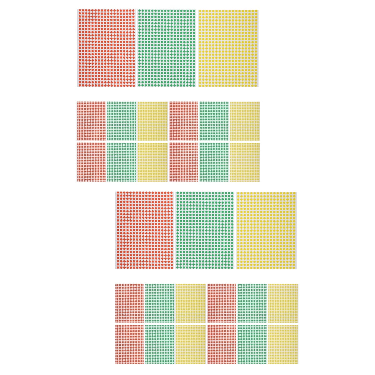 30 Sheets of Colored Dot Stickers Adhesive Dot Labels Circle Dots ...