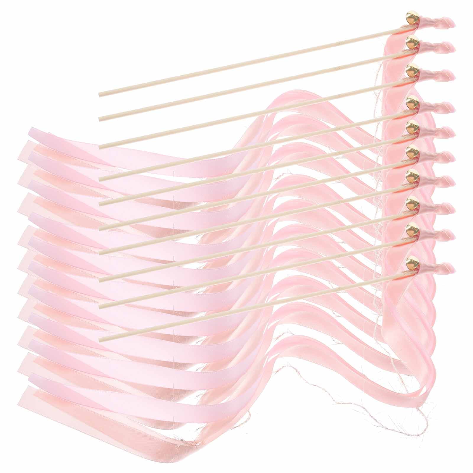 HOMEMAXS 30 pcs Ribbon Wand Sticks Wedding Streamers with Bells Fairy ...
