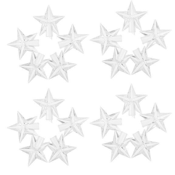 HOMEMAXS 300 pcs  String Lamp Star Design Cover Plastic Bulb Covers Xmas Tree Light Covers