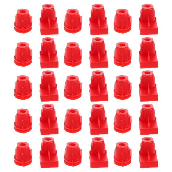 HOMEMAXS 30pcs Car Bumper Clips Red Plastic Nuts And Bolts Kit Automotive Quick Release Fasteners Car Retainer Clips And Engine Screws