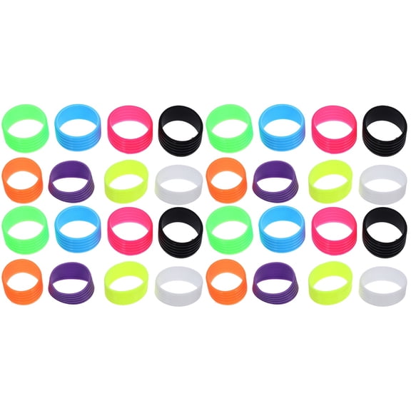 HOMEMAXS 32 Pcs  Tennis Racket Grips Badminton Racket Grips Badminton Overgrips Rings Tennis Badminton Grips