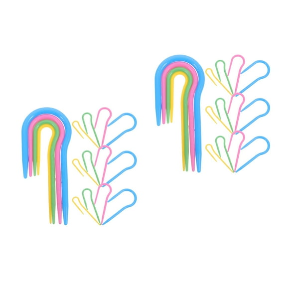 32 pcs U-shaped Cable Needles Stitch Holders Knitting Cable Needles Plastic Cable Stitch Hand Knitting Needles For Knitting And Crocheting