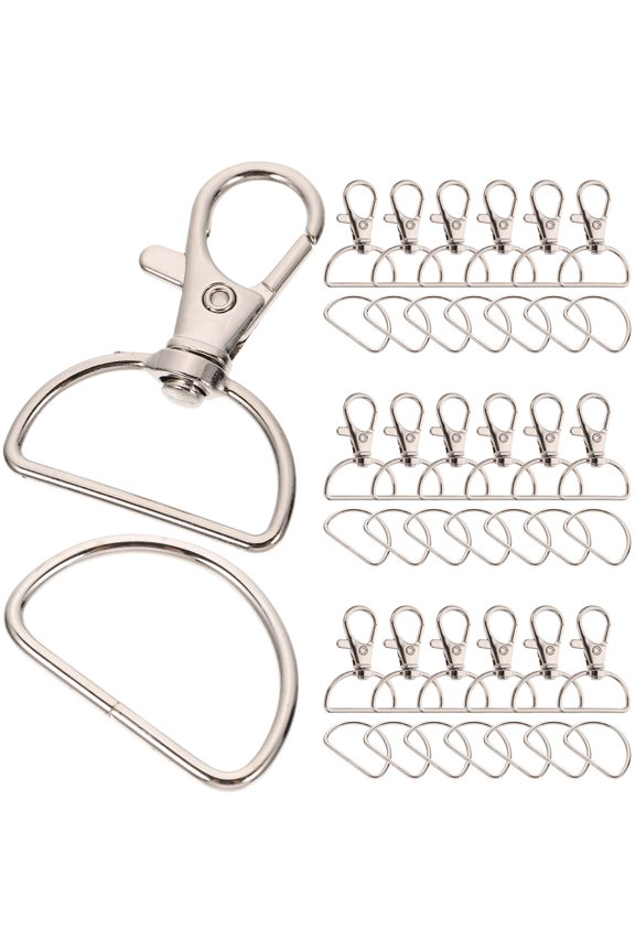 35 Sets Keys Chain D Buckle Keychain Connector Small Snap Hook