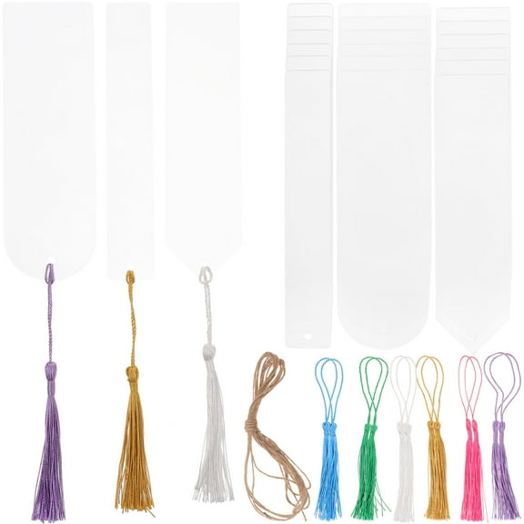 jojofuny Sublimation Blanks Bookmarks Polyester Assorted Color For Reading 36 Sets 5.9X1 In