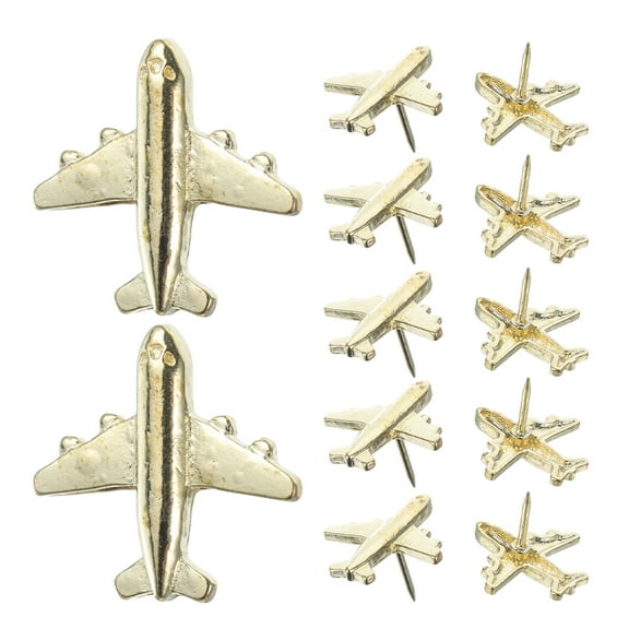 36pcs Bulletin Board Tacks Airplane Modeling Thumb Tacks Push Pins Thumbtacks Practical Pushpins Cork Board Airplane Pushpins Decorations Metal Pushpins