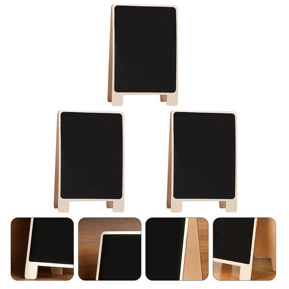TITINICE Black Standing Blackboards Announcement Board 3Pcs 11.8X7.9X0.4In