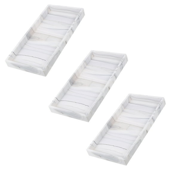 VERDANVERSE Vanity Organizers Toiletries Storage Plate Food-Grade Silicone 3Set