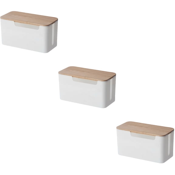 HOMEMAXS 3pcs Cable Management Cable Case Cord Line Box Charging Cord Manager Case