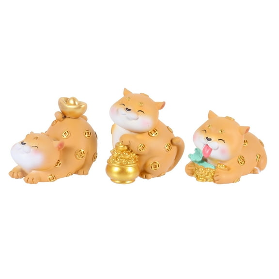 3pcs Funny Shaking Head Car Doll Decor Cartoon Car Animal Doll Ornament