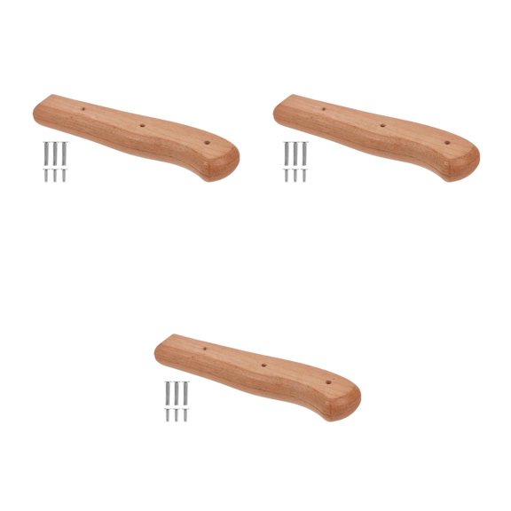 HOMEMAXS 3pcs Knife Handle Wooden Handle Replacement Kitchen Knife Handle DIY Knife Handle Kit Non-Slip Grip Chef Knife Wood Handle for Knife Making