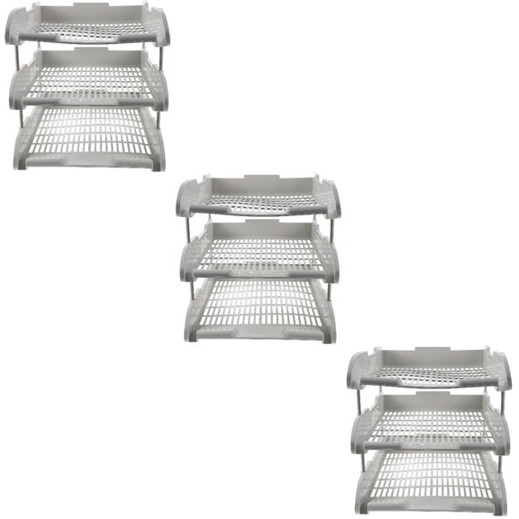 HOMEMAXS 3pcs Multi-layer Paper Tray Office Paper Letter Tray Vertical Paper Tray Desk File Organizer Document Holder