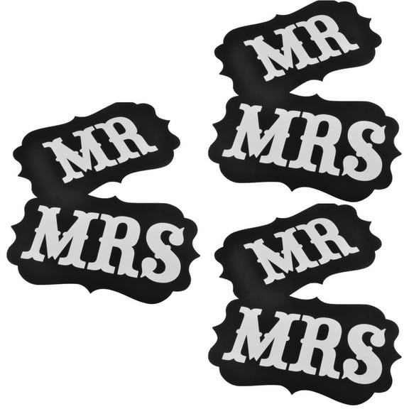 3pcs Pair of Mr and Mrs Photo Props, Mr and Mrs Chair Signs, Wedding Decorations, Bride and Groom Signs, Photo Booth Signs, Unique Wedding Decor