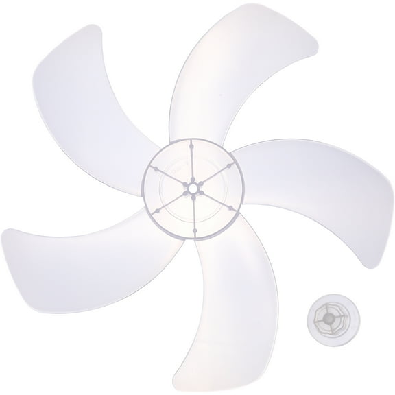 HOMEMAXS 3pcs Plastic Fan Blades 5-Leaf 370mm Standing Pedestal Fan Replacement Fan Blades