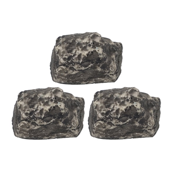 BEADCEST 3Pcs Fake Rock Key Holder Outdoor Decorative Key Storage Box with Realistic Stone Appearance