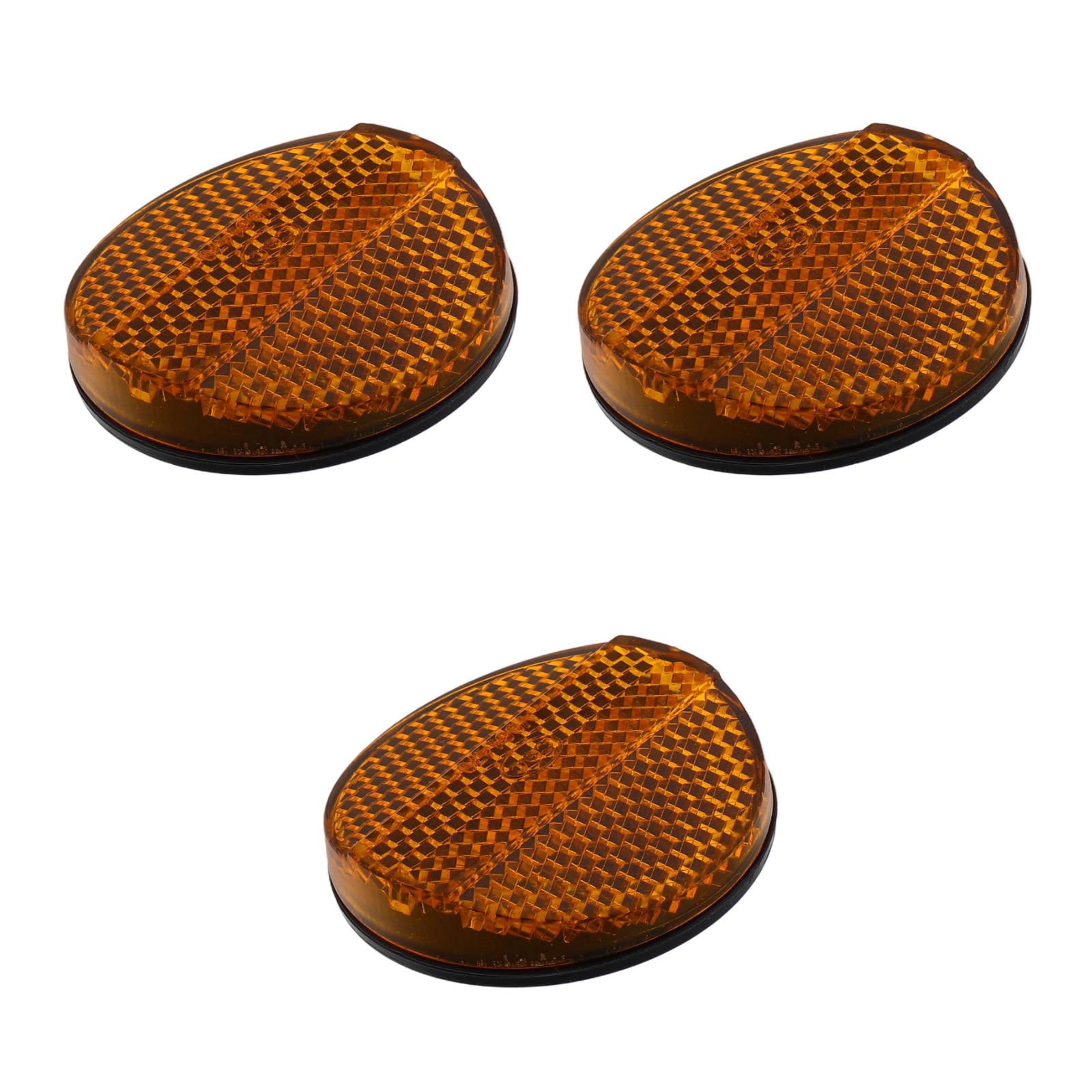 HOMEMAXS 3pcs Safety Reflector For Motorbike Round Reflective Warning ...