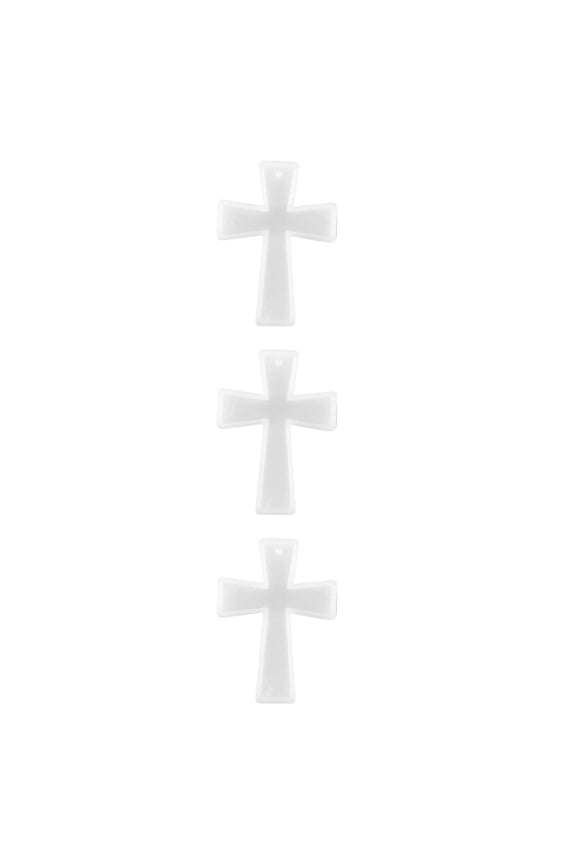 3pcs Silicone Cross Mold Epoxy Resin Mold Crucifix Casting Mold Cross Pendant Epoxy Resin Mold For Diy Keychains Jewelry Handicraft Projects