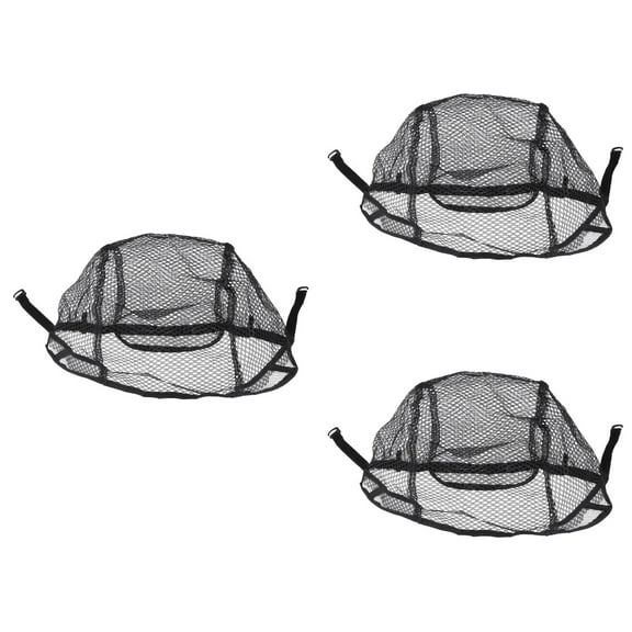 HOMEMAXS 3pcs Unisex Weaving Snood Wig Lining Breathable Mesh (Black)