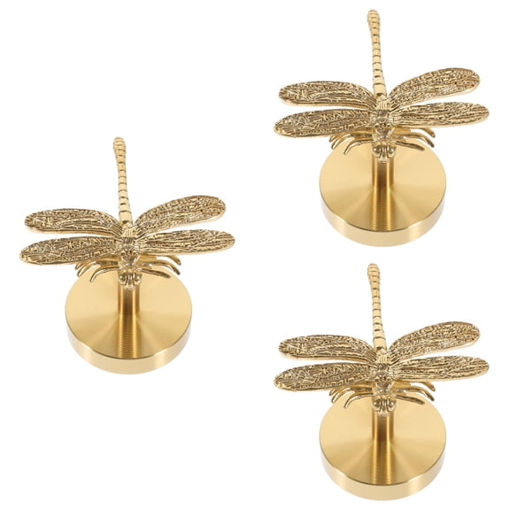 HOMEMAXS 3pcs Wall Hook Coat Hook Towel Hook Punch Free Decorative Wall Hanger Door Back Hook (Dragonfly Style)