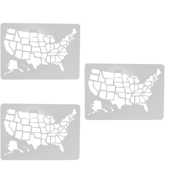 3pcs Wall Spraying Stencil Decorative Template Plastic Wall Printing Tool