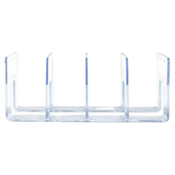 HOMEMAXS  4 Grid Book Storage Rack Clear Shelf Divider Bookend Bookshelf Elegant Bookends