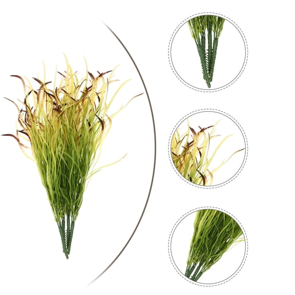 4 PCS Balcony Decor Artificial Grass for Outdoor Fake Ornament