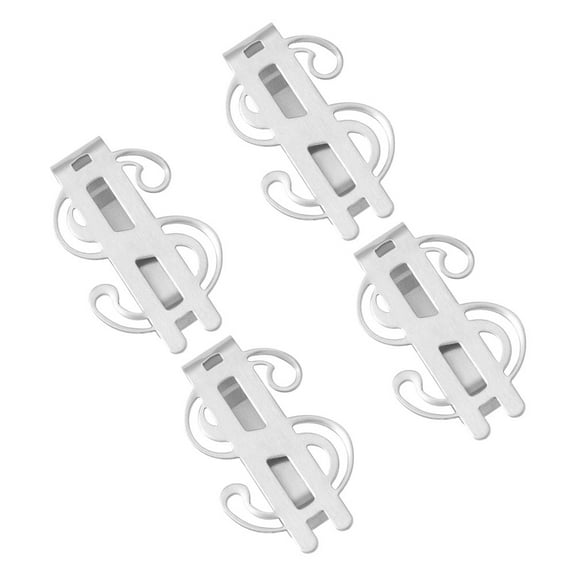 HOMEMAXS 4 PCS Belt Clip Stainless Steel Wallet