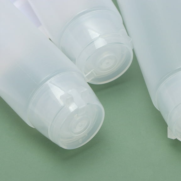 4 PCS Toothpaste Dispenser Makeup Organizer with Lid Travel White