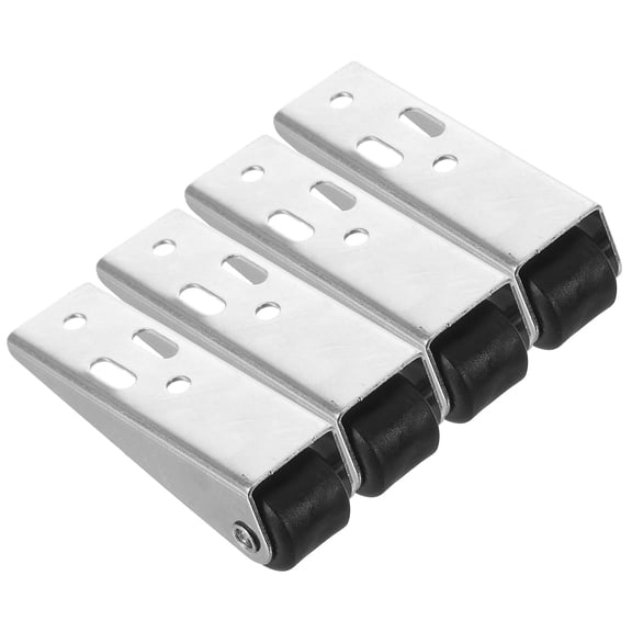 HOMEMAXS  4 PCS Wooden Door Support Caster Wheels Coffee Table Silver