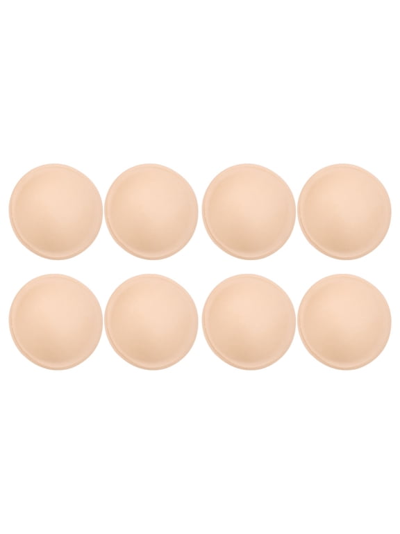 4 Pairs Push Up Inserts for Women Round Bra Cup Pads Breathable Nipple Covers Removable Reusable Bra Pads for Sports Bras Swimsuits