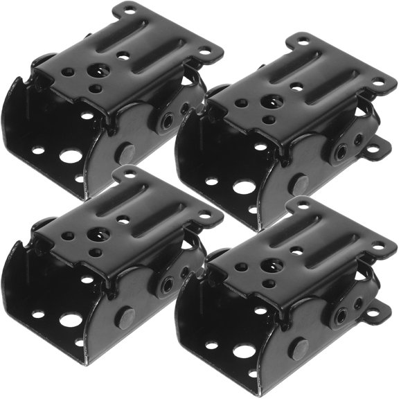 HOMEMAXS 4 Pcs Adjustable Folding Hinge 7.50X5.30X3.00CM Black
