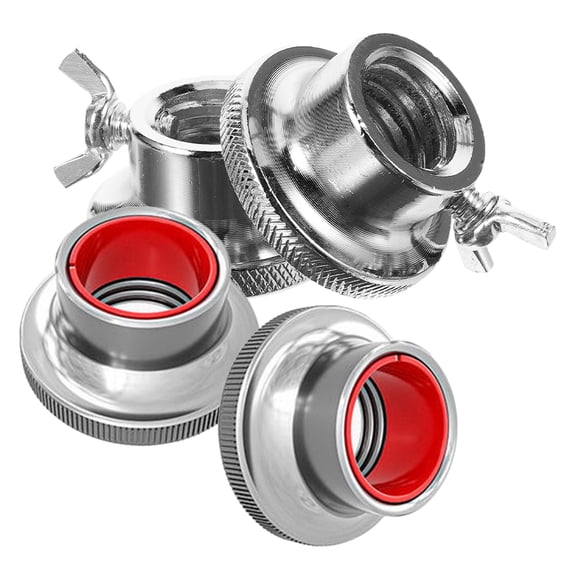 HOMEMAXS  4 Pcs Anti-slip Nut Barbell Locking Nuts Self-locking Locks Silver