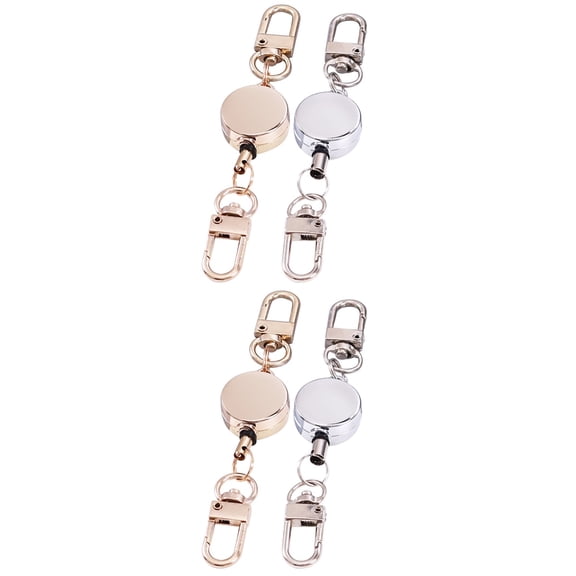 HOMEMAXS 4 Pcs  Badge Holder Key Chain Retractable Keychain Multi-function Key Chain Hanging Badge Holder