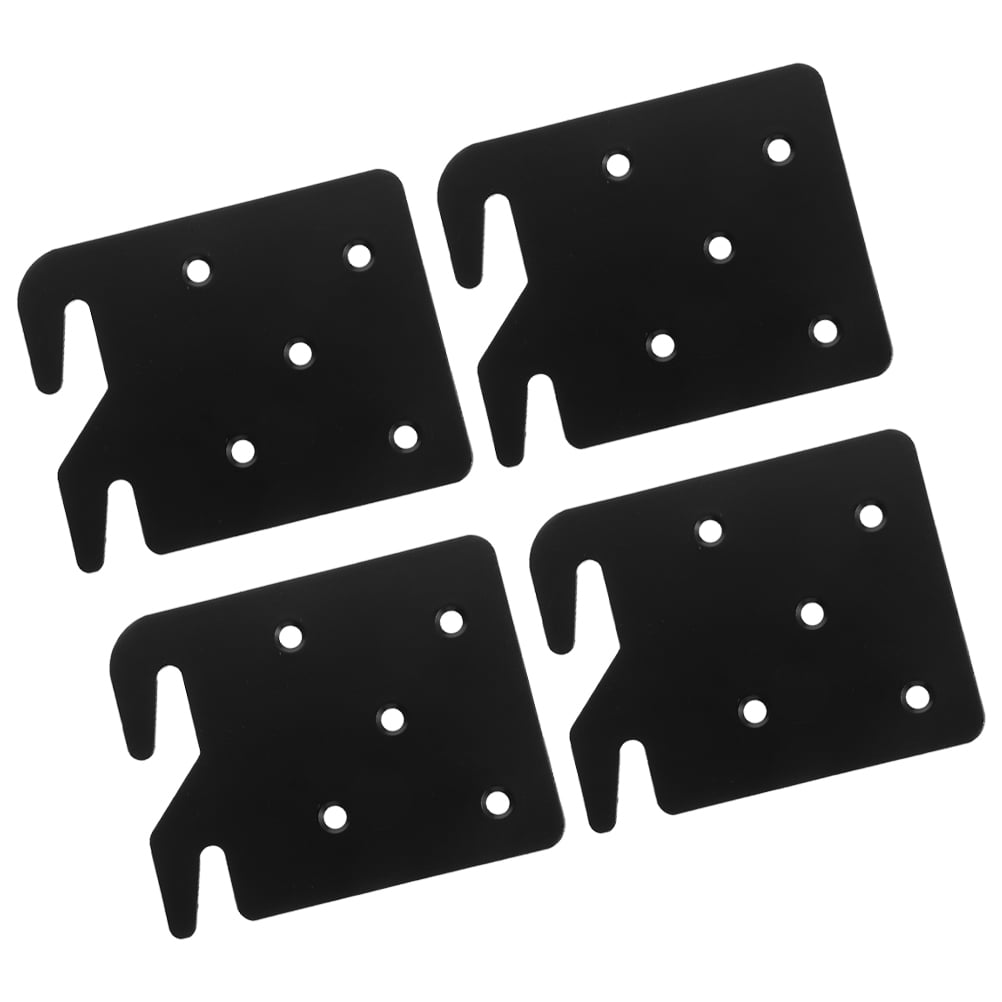 HOMEMAXS 4 Pcs Bed Hardware Funiture Parts Double Frame Rail Brackets ...