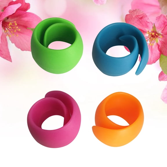 BEADCEST 4Pcs Durable Silicone Sewing Spools Holder Flexible Thread Organizer for Knitting