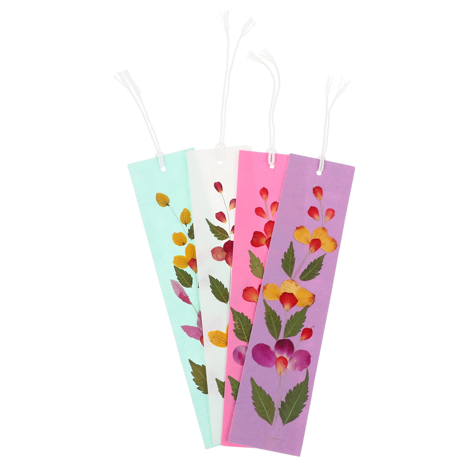 VERDANVERSE Creative Bookmarks Diy Materials Dried Flowers 4Pcs ...