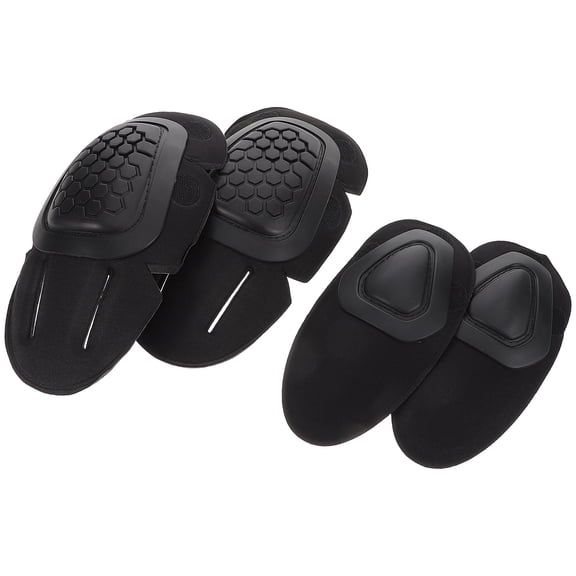 HOMEMAXS 4 Pcs Combat Knee And Elbow Protective Pads Guard Combat Pants Protective Pads Knee Protector Elbow Pads Outdoor Sports Safety Gear Black