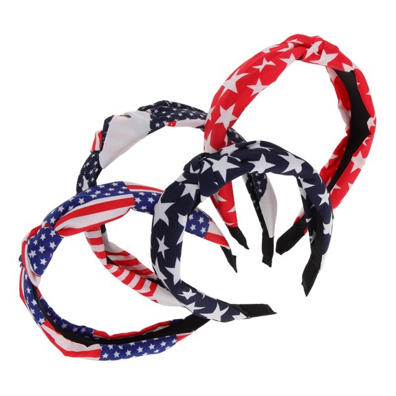 HOMEMAXS 4 Pcs Cross Knotted Hair Hoop Fabric Headband Man 16.00X13.00X3.50CM