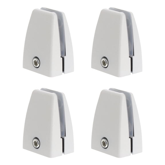 BEADCEST 4-Pack White Aluminium Alloy Desk Divider Brackets for Office Partition Clips and Workspace Organization