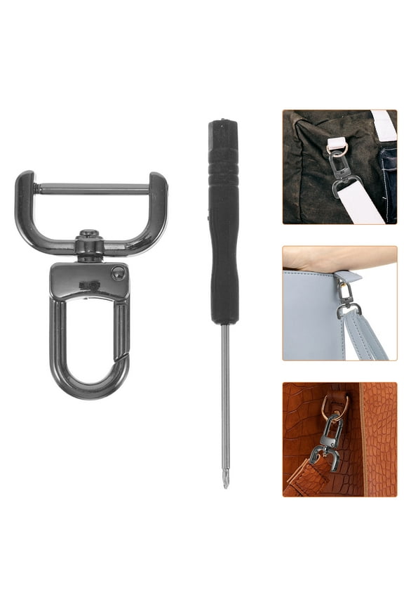 4 Pcs Detachable Snap Hook Swivel Clasp Replacement Purse Keychain Hardware Metal Clips For Diy Crafting Handbags Lanyards Accessories