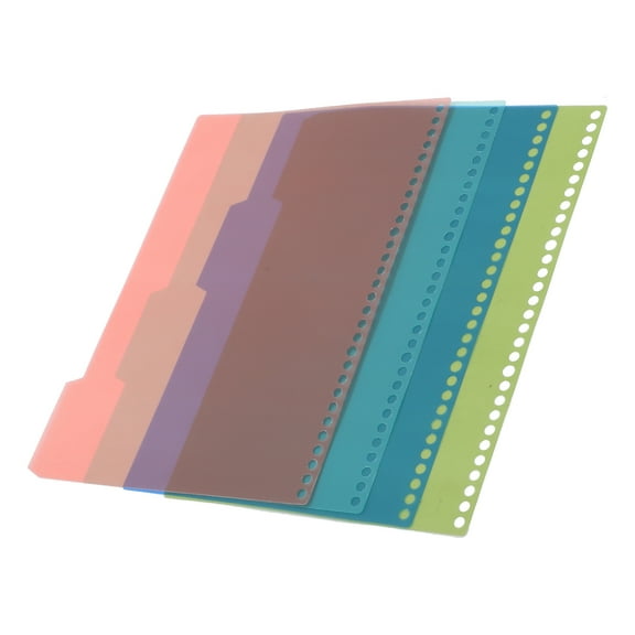 jojofuny Binder Divider Plastic 4Pcs 11.6x9.1x0.04In