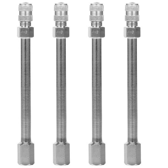 HOMEMAXS 4 Pcs Dually Valve Stem Extenders Tank Inflatable Extension Pole