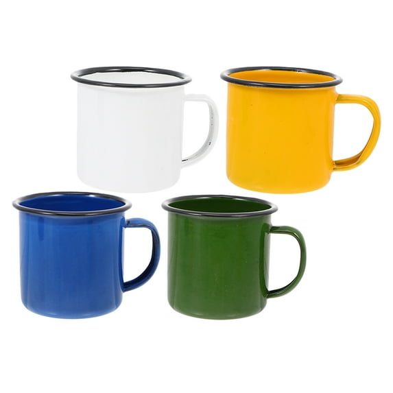 HOMEMAXS 4 Pcs Enamel Mug Colorful Cups Multi-functional Mugs