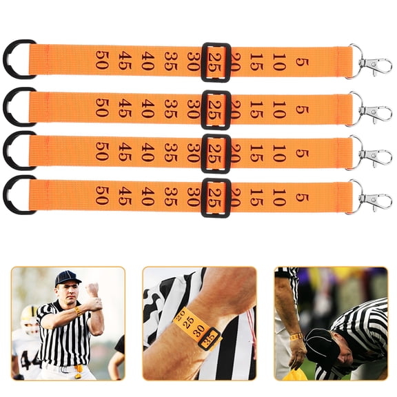 HOMEMAXS  4 Pcs Football Numbered Wrist Uniform Whistle Soccer Jersey Orange